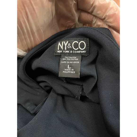 NY & Co. Sleeveless Navy Minimalist Sheath Dress – L - Picture 4 of 5